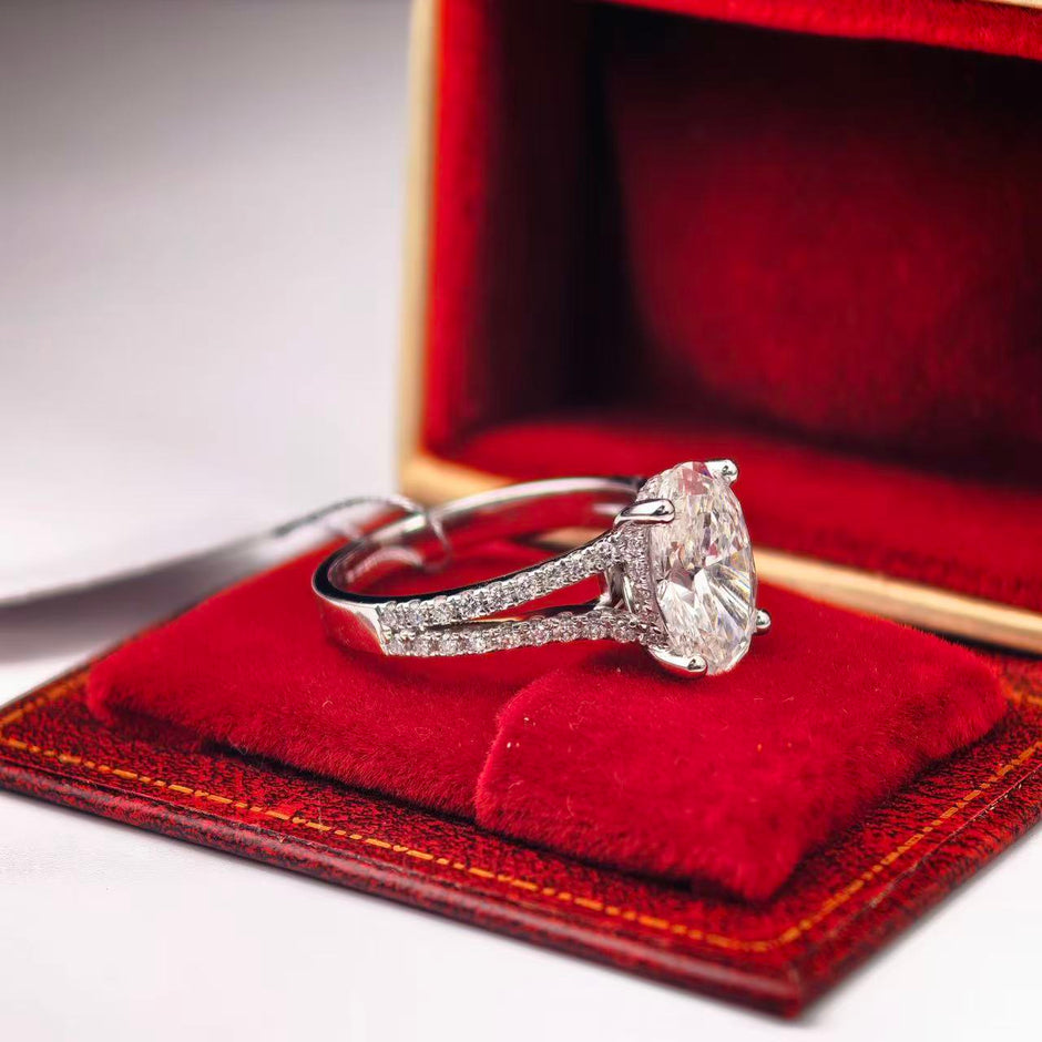 private link for Nancy 14k white gold 3.08 carrat oval cut lab diamond E VVS2 ring size 7