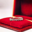 bd004 14k white gold band ring T:2.08 g, D:0.6 ct