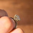 pr004 14K Yellow Gold 4.26 Carat Pear Shape Lab-Grown Diamond E VVS2 Ring with Diamond hidden Halo