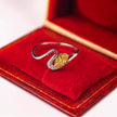 me008 14K White Gold 0.33 Carat Marquise Cut Lab-Grown Diamond E Yellow Ring