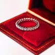 bd010 14k white gold band ring T:1.81 g, D:1.39 ct