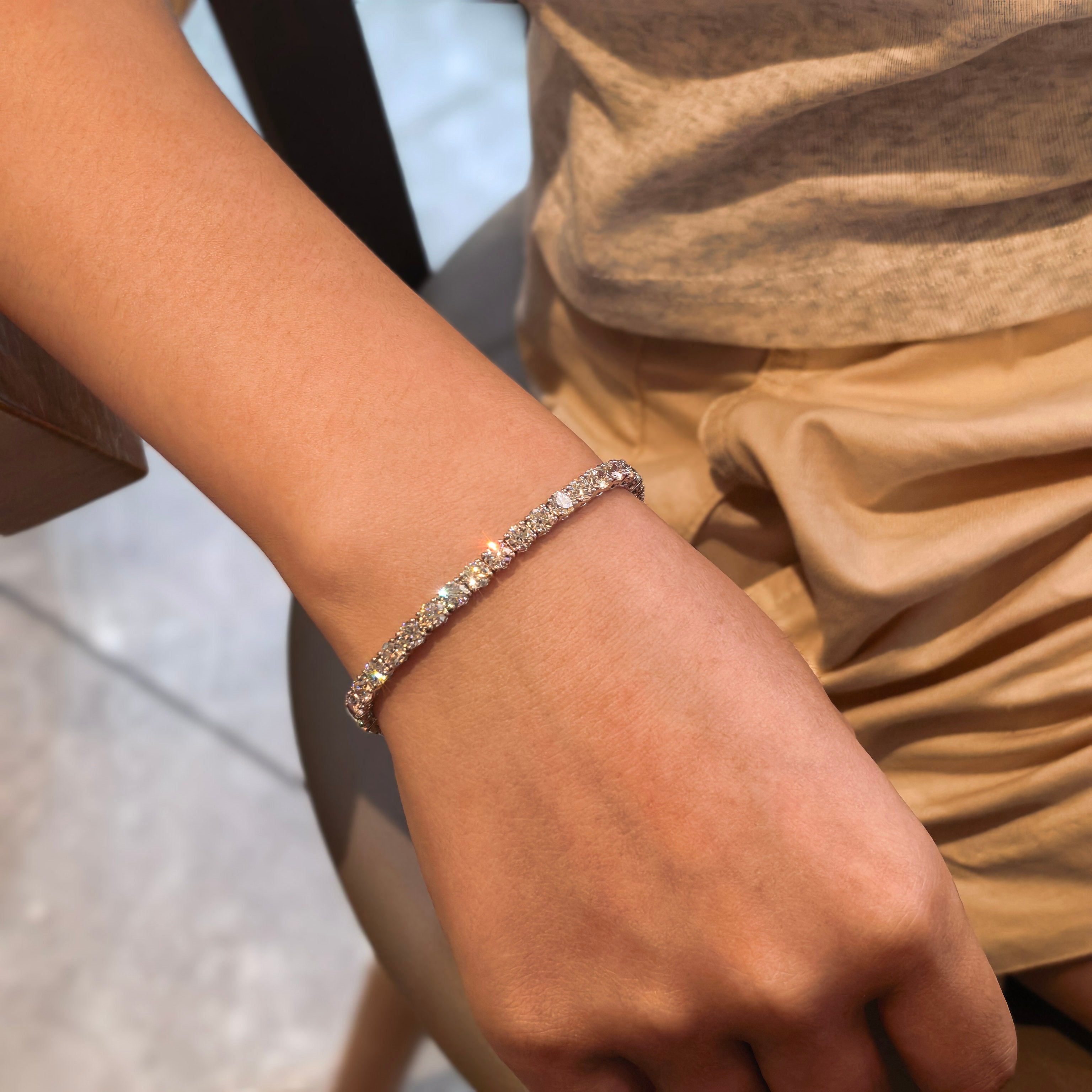 14k White Gold Tennis Bracelet