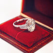 ol002 14k Gold 4.03 Carat Oval Cut Lab-Grown Diamond E VVS2 Three-Stone Ring