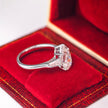 pr002 14K White Gold 2.06 Carat Pear Shape Lab-Grown Diamond E VVS2 Three-Stone Ring