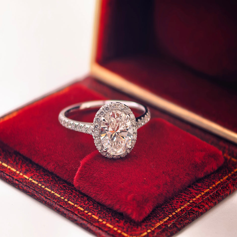 private link for Leslie 14k yellow gold 1.5 carat oval cut lab diamond E VVS2 halo ring siez7