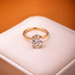 ol005 14K Yellow Gold 2.00 Carat Oval Cut Lab-Grown Diamond E VVS2 Hidden Halo Ring