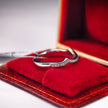 bd001 14k white gold band ring T:2.45