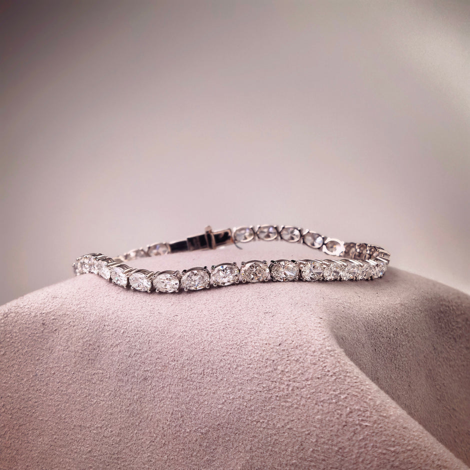 bt1018 14k white gold bracelet T:6.973 D:8.53 ct size17#