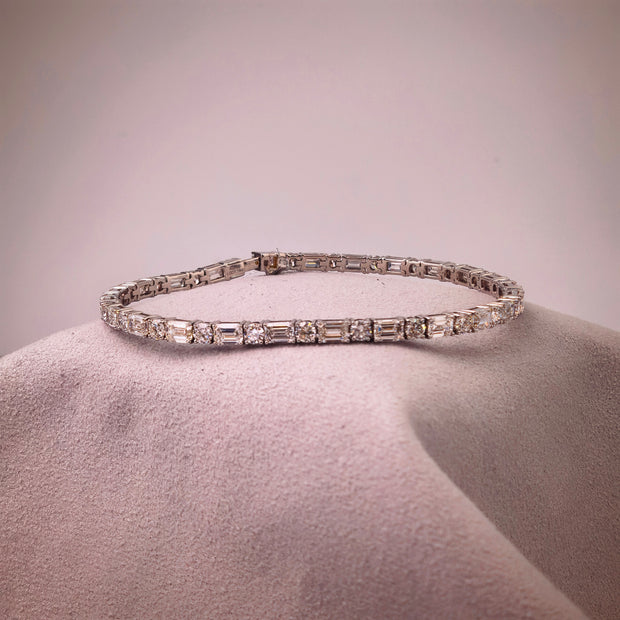 bt1020 14k white gold bracelet T:8.44 D:7.19 ct size17#