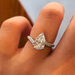 14K White Gold 2.04 Carat Pear Shape Lab-Grown Diamond E VVS2 Ring