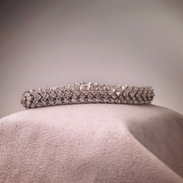 bt1017 14k white gold bracelet T:17.474 D:9.68 ct size16#