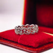 bd0017 14k white gold band ring T:3.141 g, D:1.12 ct