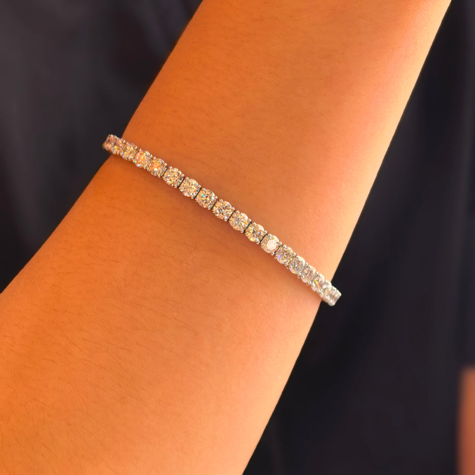 14k White Gold Tennis Bracelet