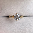 14k Gold 2.02 Carat Round Brilliant Cut Lab-Grown Diamond E VVS2 Solitaire Ring