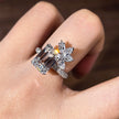 ed002 14K White Gold 5.02 Carat Emerald Cut Lab-Grown Diamond E VVS2 Ring