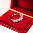 bd018 14k white gold band ring T:2.68 g, D:2.16 ct