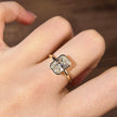 rt002 14K Yellow Gold 2.03 Carat Radiant Cut Lab-Grown Diamond E VVS2 Bezel Ring