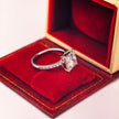 ps003 14K White Gold 3.02 Carat Princess Cut Lab-Grown Diamond E VVS2 Solitaire Ring