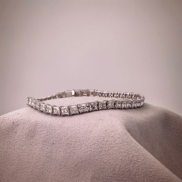 bt1011 14k white gold bracelet T:8.36 D:10.0 ct size17#