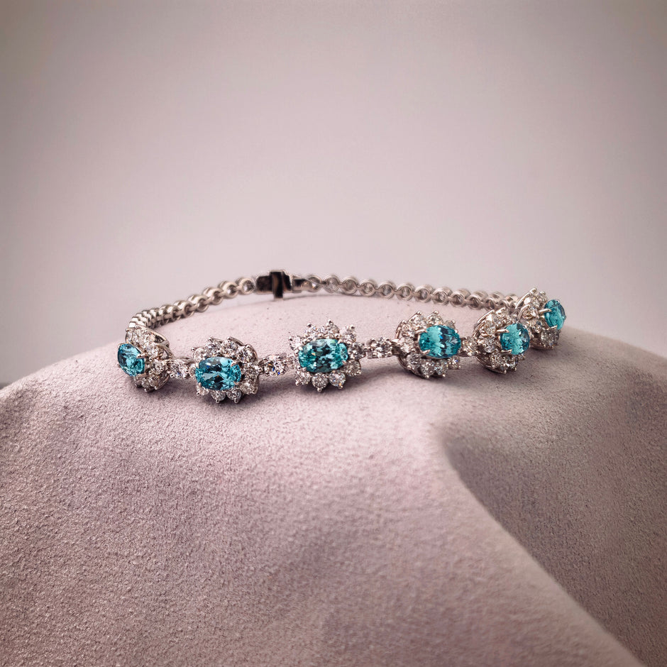 bt1006 14k white gold bracelet T:10.97 D:m4.52+3.47 ct size16