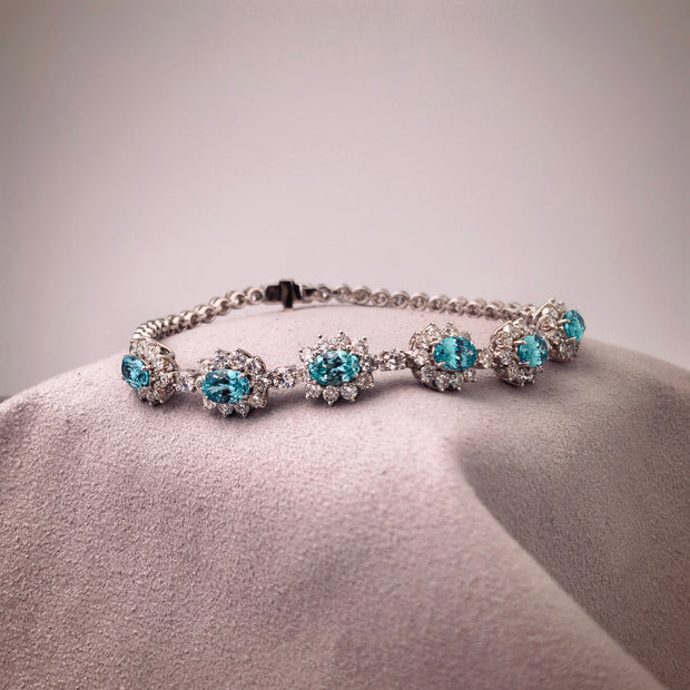 bt1006 14k white gold bracelet T:10.97 D:m4.52+3.47 ct size16