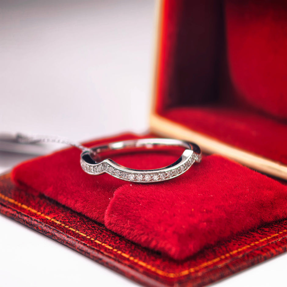 bd001 14k white gold band ring T:2.45