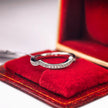 bd001 14k white gold band ring T:2.45