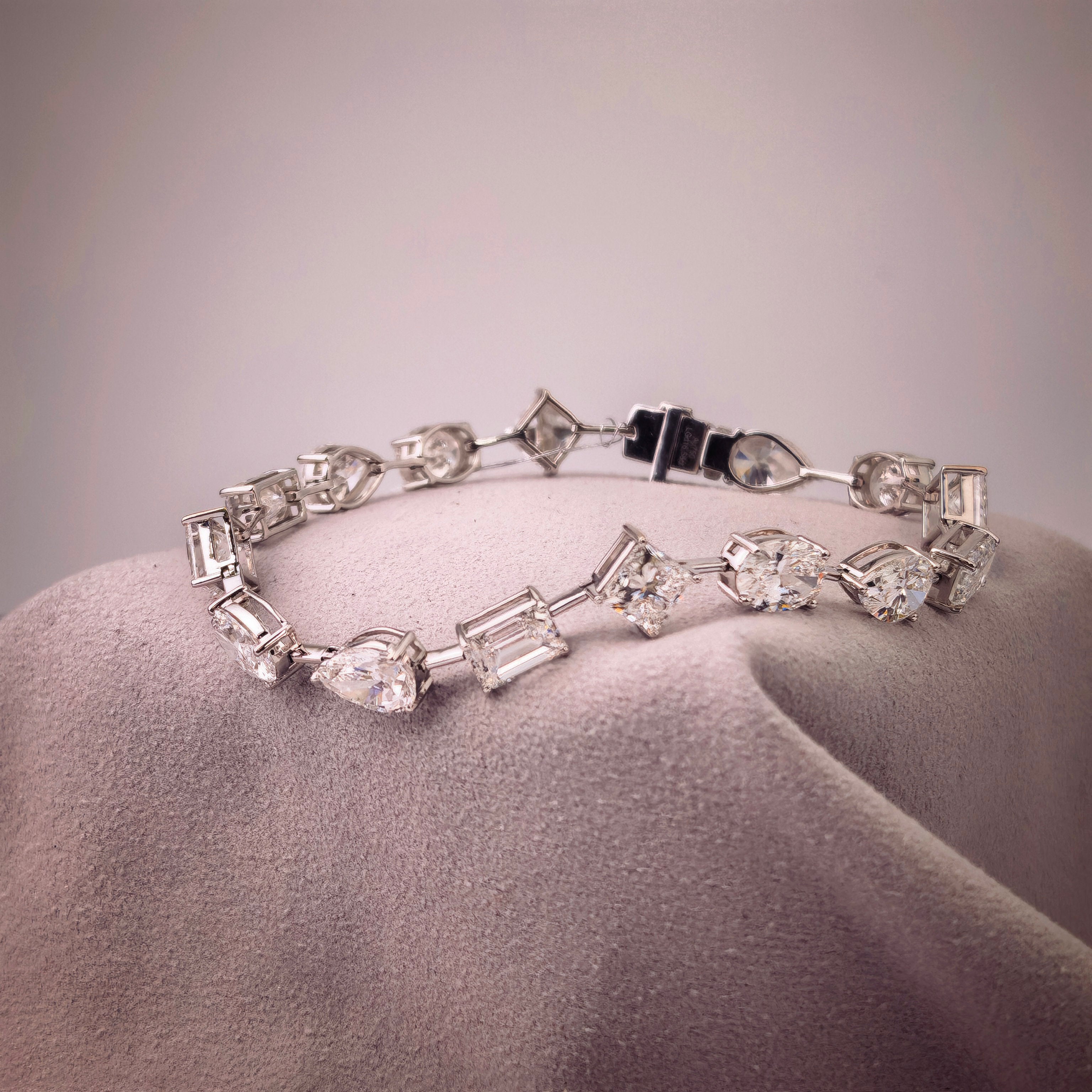 bt1008 14k white gold bracelet T:10.974 D:16.56 ct size17#