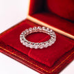 bd023 14k white gold band ring T:3.24 g, D:2.67 ct