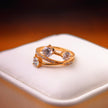 rd005 14K Yellow Gold 2.31 Carat Round Cut Lab-Grown Diamond E VVS2 Ring