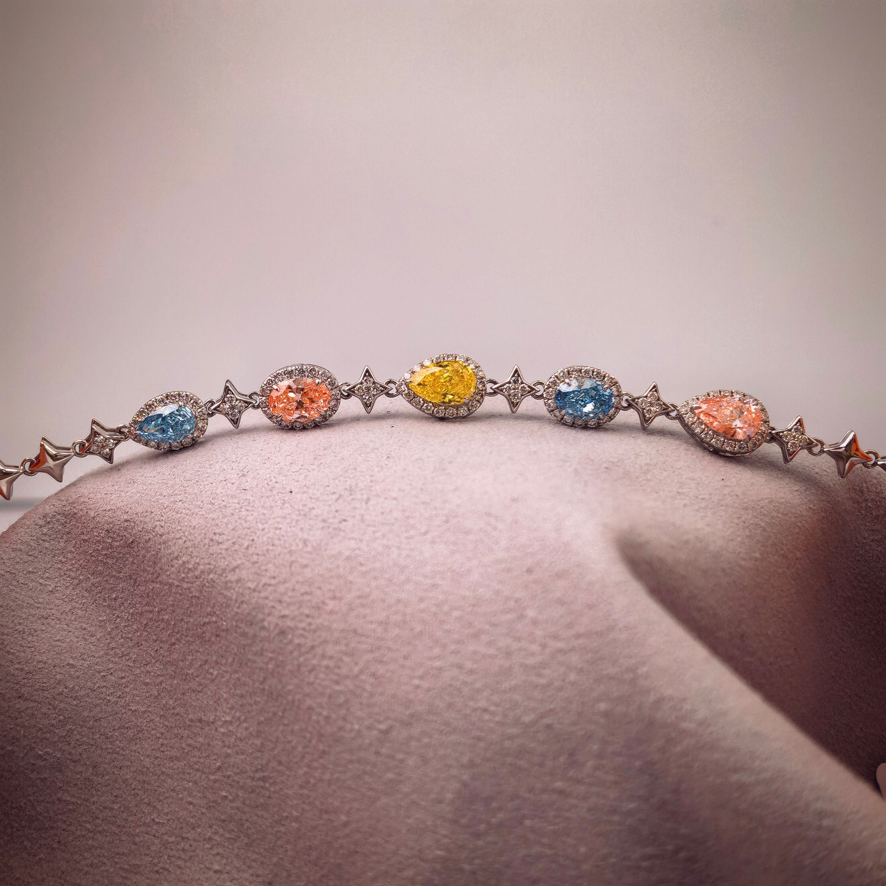 bt1015 14k white gold bracelet T:4.98 D:m2.63+0.63 ct