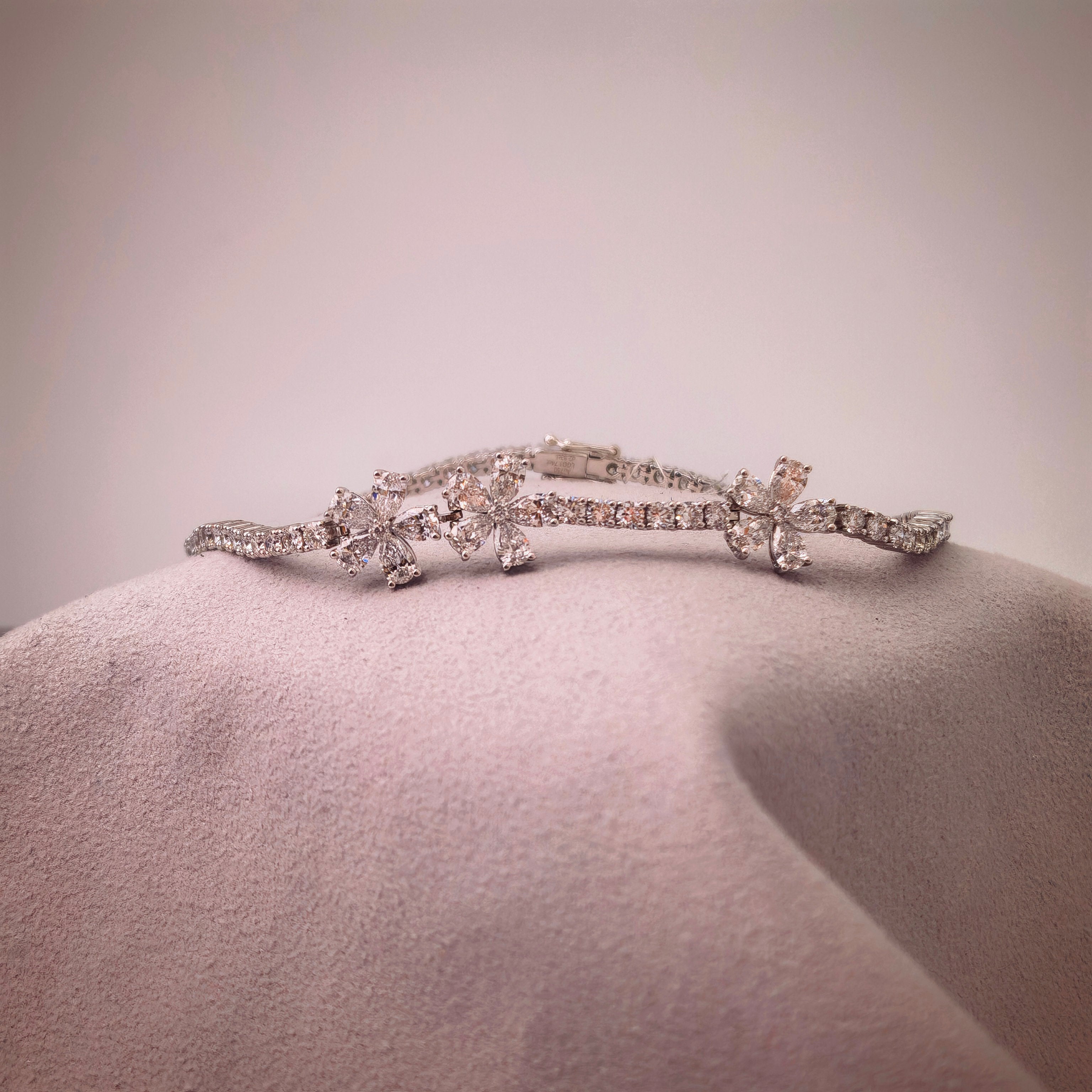 bt1014 14k white gold bracelet T:8.94 D:m1.74+2.83 ct size18#