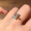 rt003 14K Yellow Gold 3.03 Carat Radiant Cut Lab-Grown Diamond E VVS2 Solitaire Ring