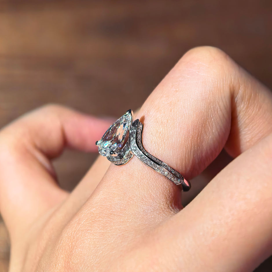 private link for jordyn pr003 14K White Gold 2.04 Carat Pear Shape Lab-Grown Diamond E VVS2 Ring