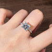 ps003 14K White Gold 3.02 Carat Princess Cut Lab-Grown Diamond E VVS2 Solitaire Ring