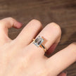 ed005 14K Yellow Gold 3.07 Carat Emerald Cut Lab-Grown Diamond E VVS2 Solitaire Ring