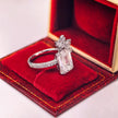 ed002 14K White Gold 5.02 Carat Emerald Cut Lab-Grown Diamond E VVS2 Ring