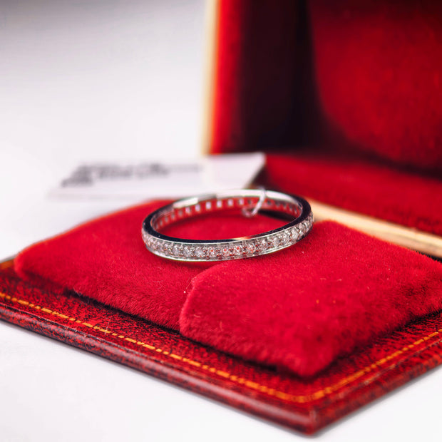 bd002 14k white gold band ring T:1.46