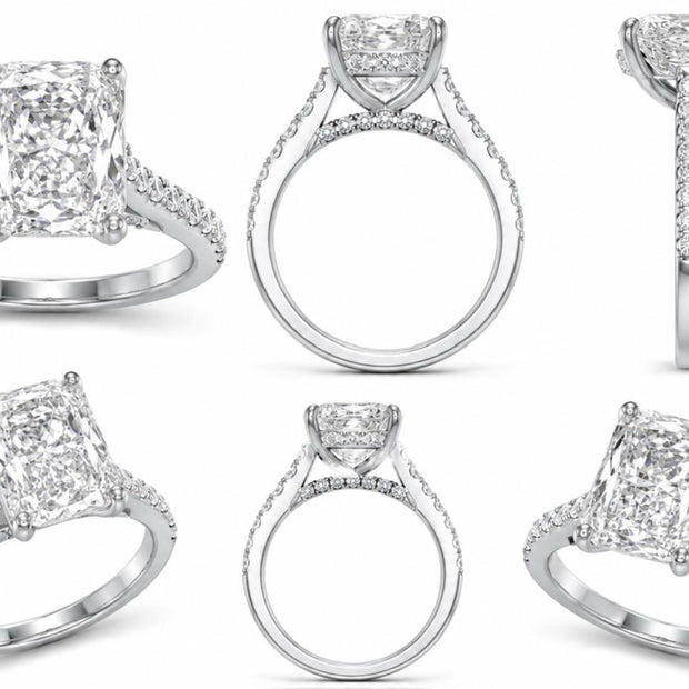 deposit private link for Andree ,3.5ct E color VVS1 cushion cut diamond with 2.5mm platinum band, size 7