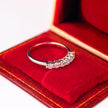 bd013 14k white gold band ring T:2.014 g, D:0.5 ct