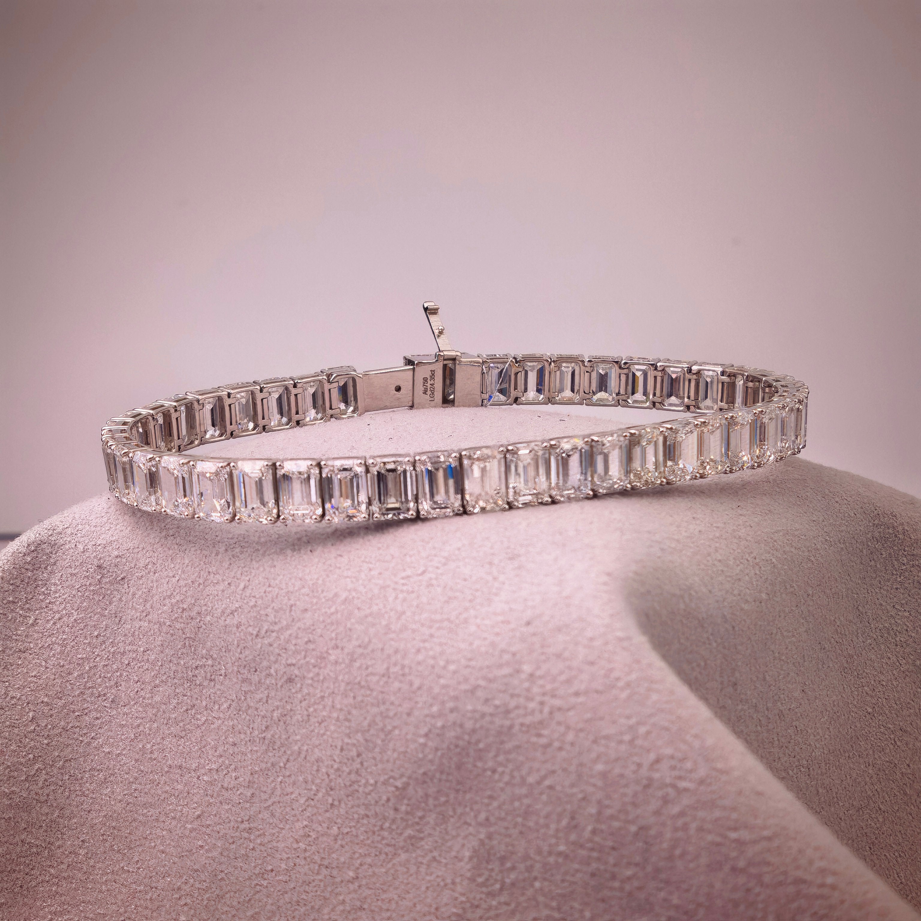 bt1012 14k white gold bracelet T:11.741 D:14.58 ct size17#