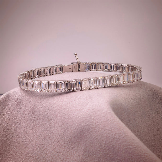 bt1012 14k white gold bracelet T:11.741 D:14.58 ct size17#