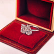 tw003 14K White Gold 2.04 Carat Radiant +2.04 Carat Pear Shape Lab-Grown Diamond E VVS2 Ring