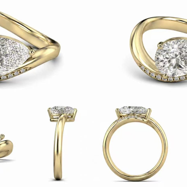 Balance private link for Nabs-Nabs 2ct E VVS2 pear shape diamond rimng 3g 14k yellow gold size4